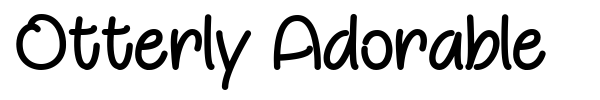 Otterly Adorable font preview